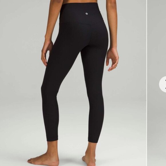 LULULEMON black Align Ribbed High-Rise Pant 25" - Picture 2 of 8